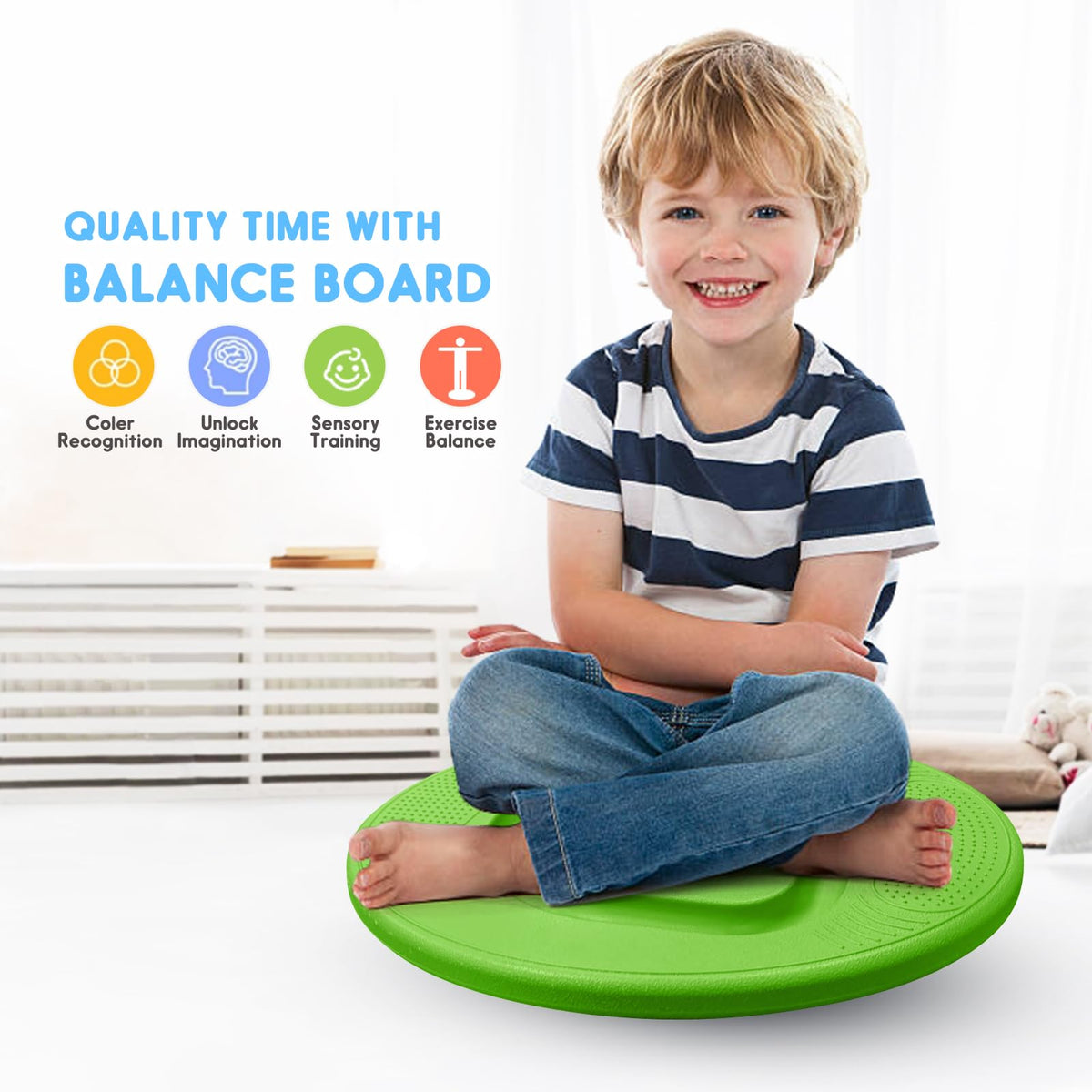 MOCUTEEN Kids Maze Balance Board tilt angle close-up with non-slip surface for safe practice