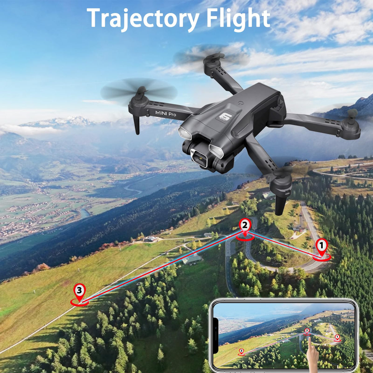 MOCVOO foldable RC quadcopter for easy portability
