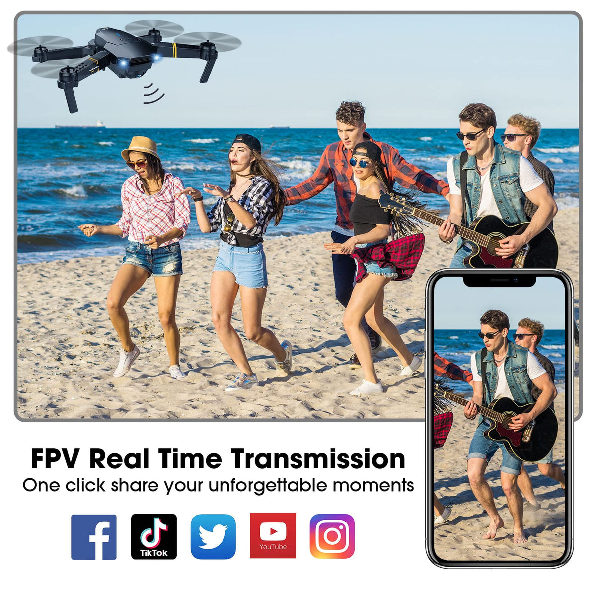 MOCVOO one-key start simplifies takeoff for beginners and kids.