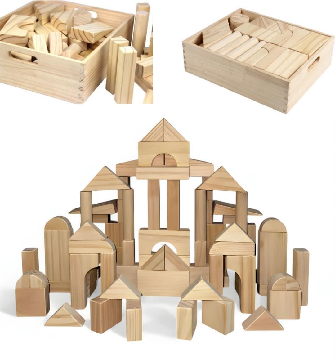 MOD Complete 64-pcs standard unit blocks on a storage tray for versatile toddler building