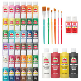 Mod Podge Apple Barrel Mega Paint Kit color collection for vibrant crafts
