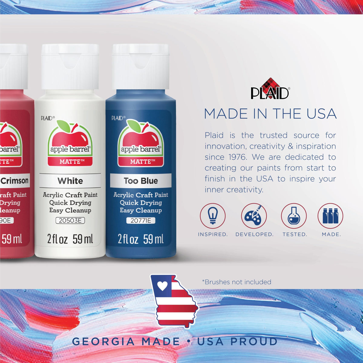 Matte paints from the Mod Podge Apple Barrel Mega Kit offer smooth base coats on multiple surfaces
