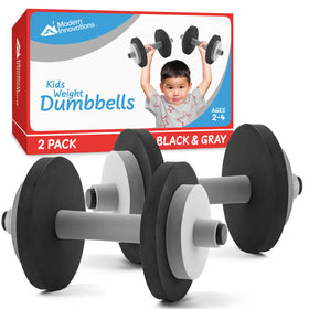Modern Innovations Kids Weight Set 2-Pack dumbbells for safe toddler play.