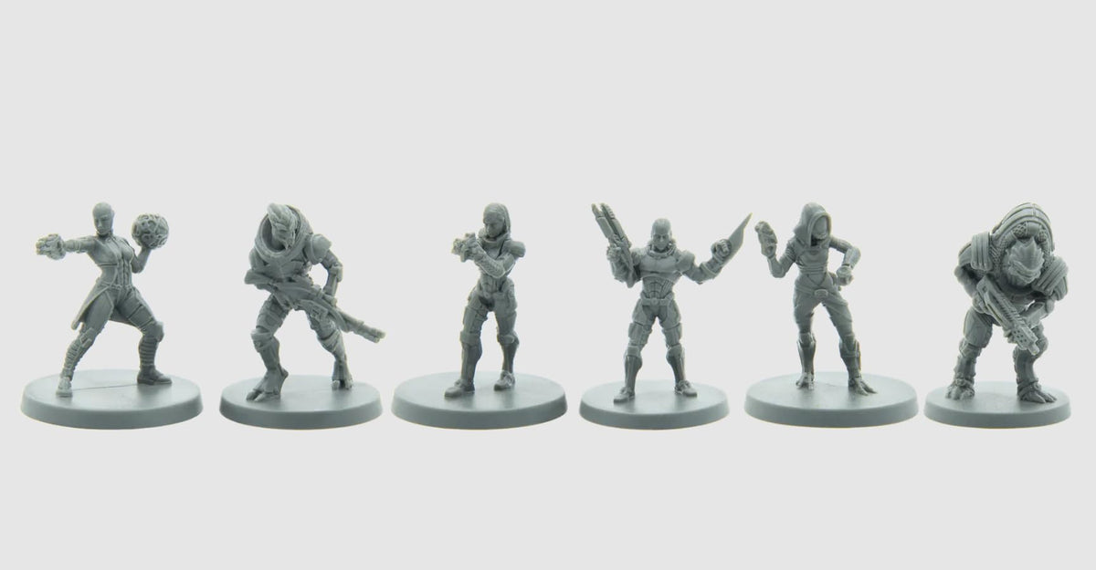 Modiphius Mass Effect Priority Hagalaz miniatures in action-ready poses for tactical play
