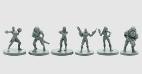 Modiphius Mass Effect Priority Hagalaz miniatures in action-ready poses for tactical play