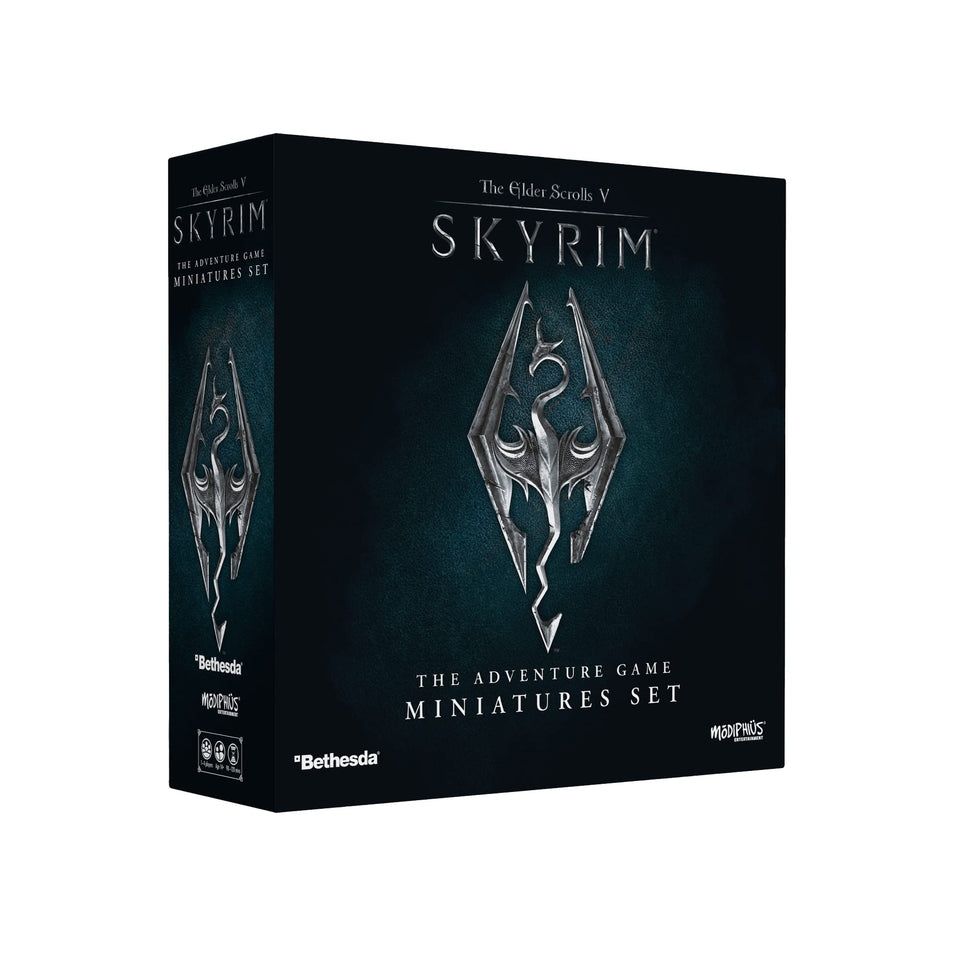 Modiphius Skyrim Adventure Miniatures Upgrade Set overview with detailed figures for immersive play.