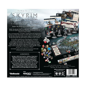 Modiphius Skyrim minis and map displayed for dramatic dungeon delves