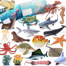 MOEAWS ocean animal figures provide imaginative bath time play.