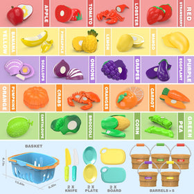 MOEAWS realistic play foods with rounded edges for safe tactile exploration