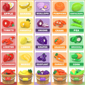 MOEAWS shopping basket with sorting buckets for organized play