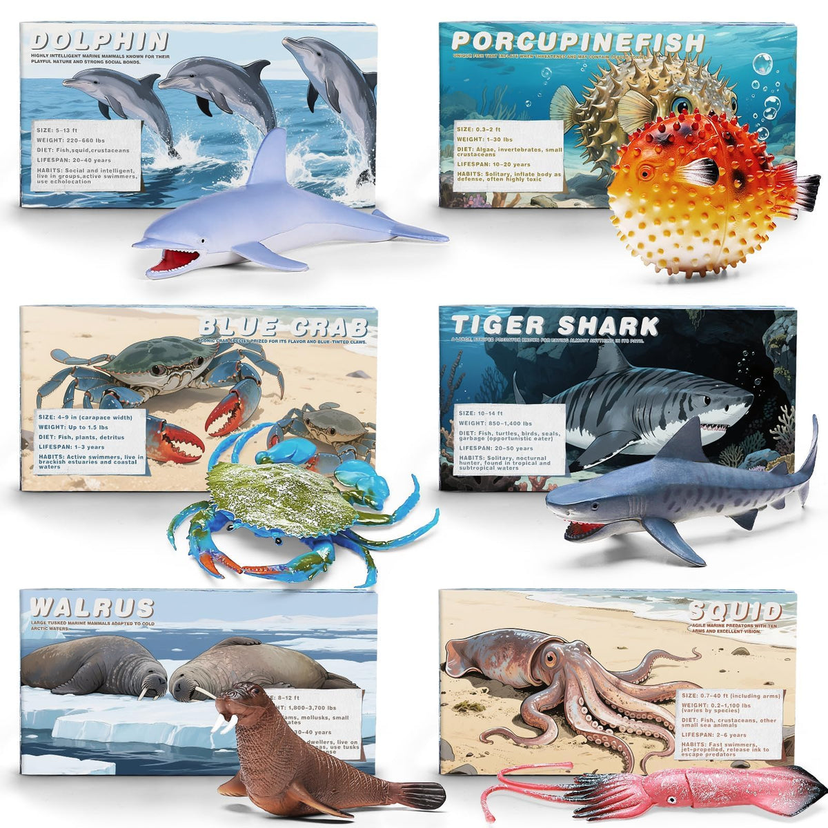 MOEAWS underwater diorama figures spark storytelling and pretend play.