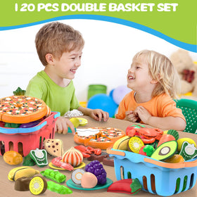 MOEAWS pizza, lobster, and other foods expand pretend dining scenarios.