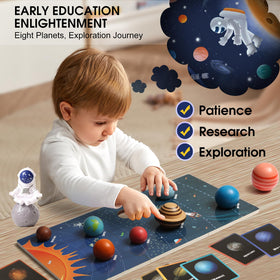 MOHLTIAPD resin astronaut cards depict realistic planet imagery for guided learning