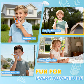 MOICO walkie talkies feature safe, rounded corners for durability and safety.