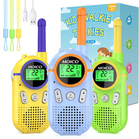 MOICO walkie talkie for kids with compact design fits small hands for easy play.