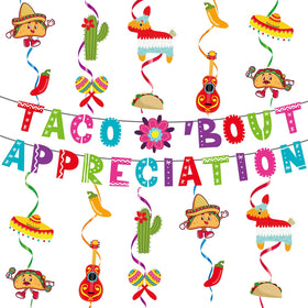 Moinchore Taco Bout Appreciation banner 5ft enhances fiesta ambiance for celebrations