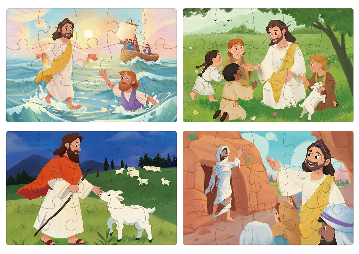 MoinKidz Bible Puzzles: Jesus walks on water puzzle for toddlers, promotes focus and learning