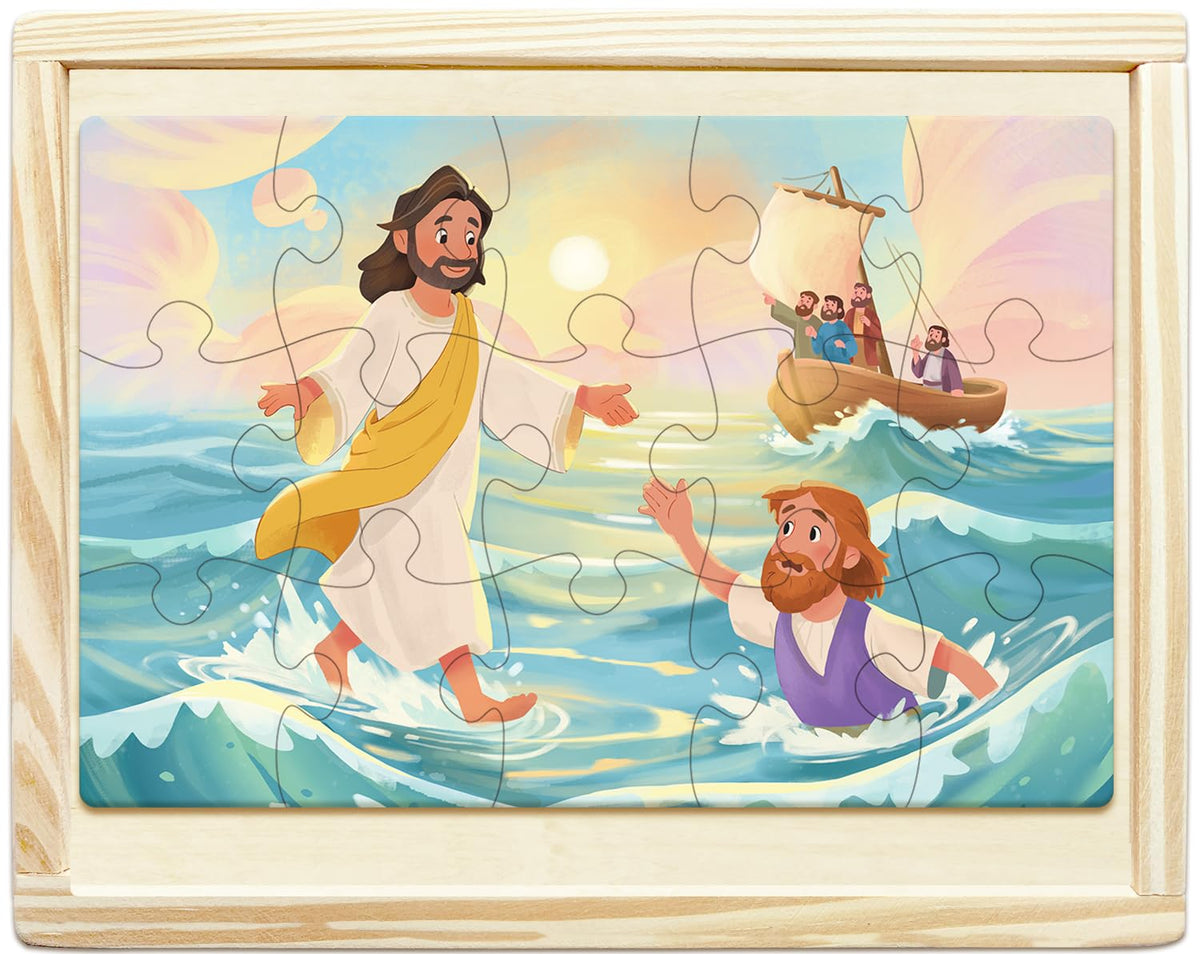MoinKidz Bible Puzzles: Jesus with Children scene supports early social storytelling