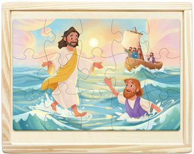 MoinKidz Bible Puzzles: Jesus with Children scene supports early social storytelling