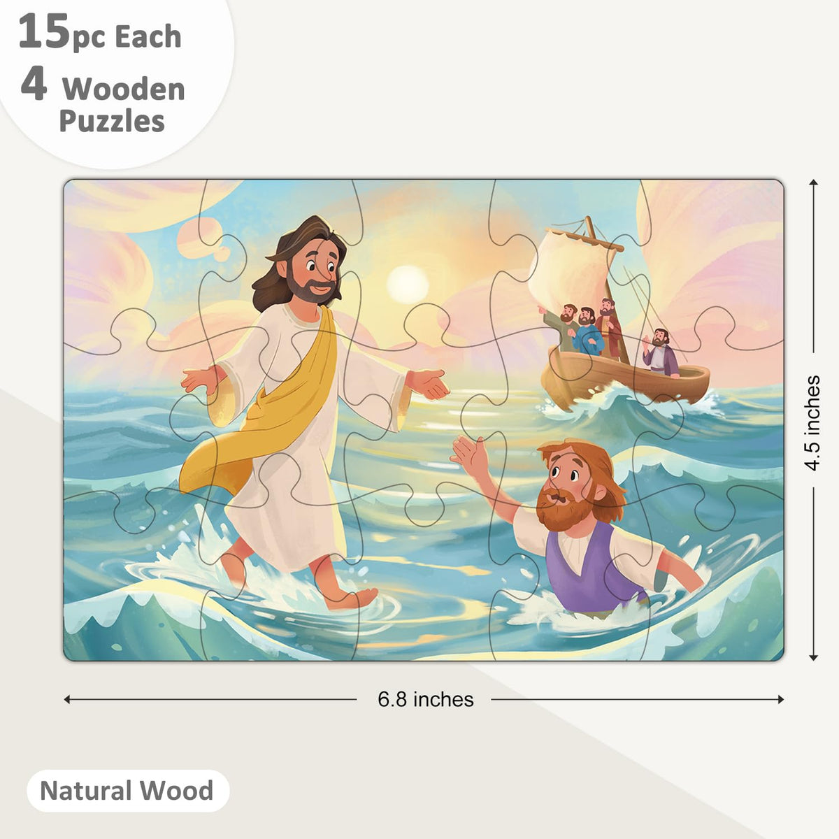 MoinKidz Bible Puzzles: Lost Lamb puzzle aids memory and recognition during play