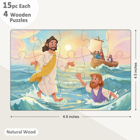 MoinKidz Bible Puzzles: Lost Lamb puzzle aids memory and recognition during play