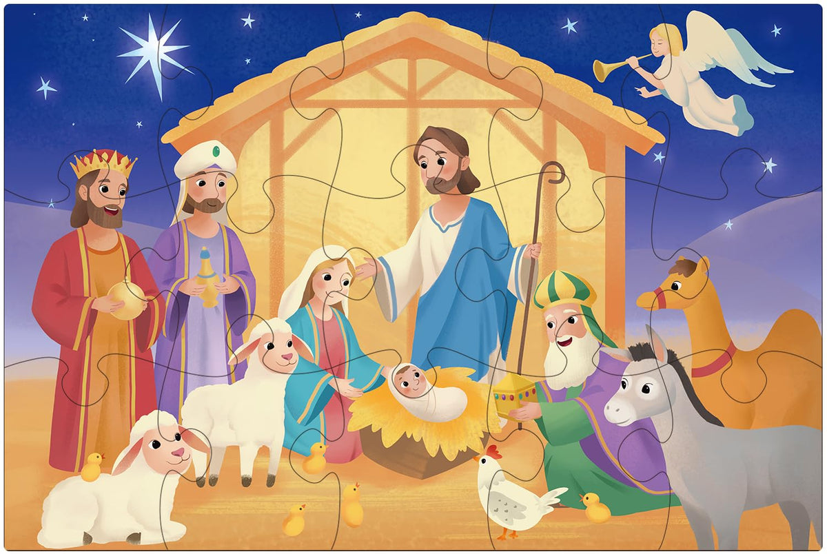 MoinKidz Bible puzzles Nativity scene engaging preschoolers