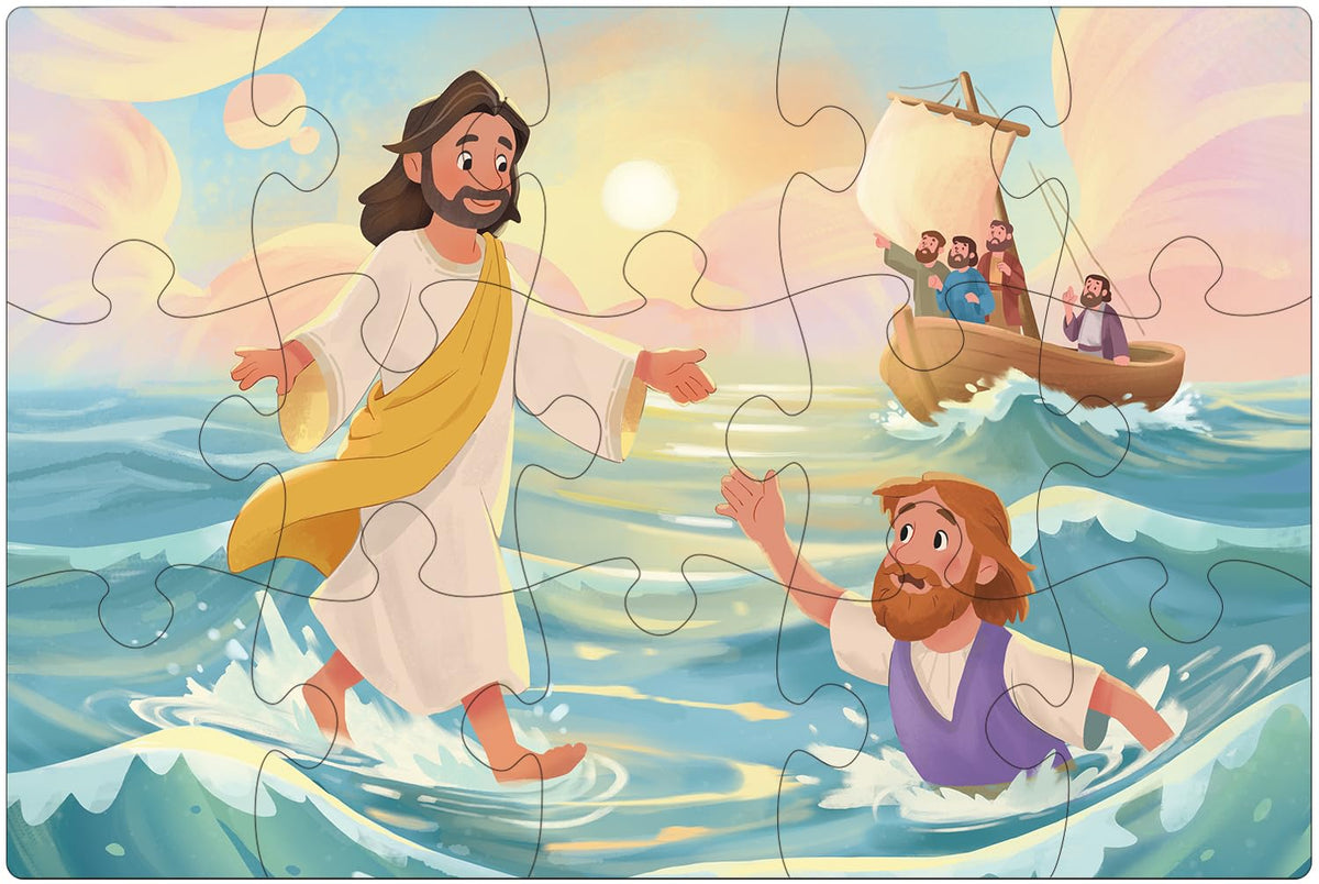 MoinKidz Bible Puzzles: Wooden storage box keeps all pieces organized