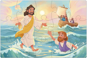 MoinKidz Bible Puzzles: Wooden storage box keeps all pieces organized