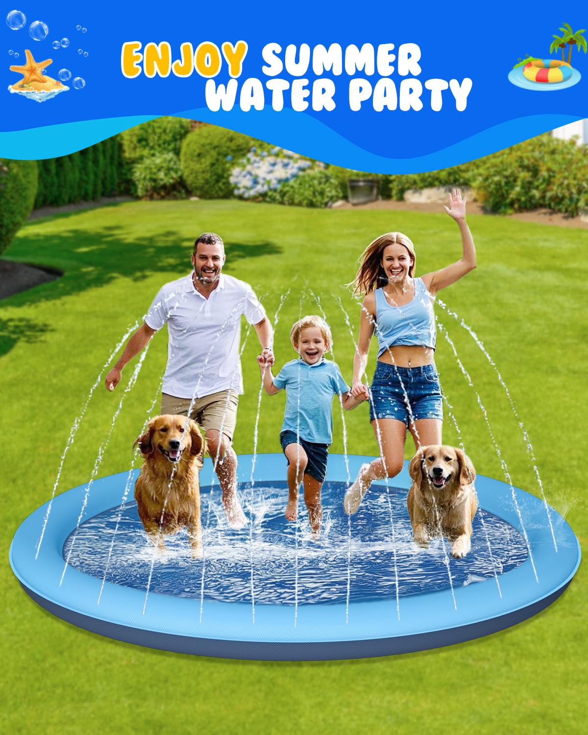 Moinmoly backyard family-summer use highlights safe, refreshing play experiences.