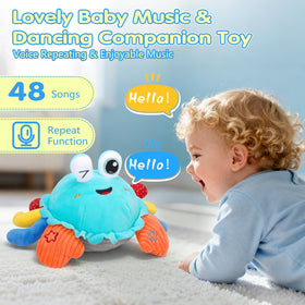 MOISTAR musical crab plush playing 40 tunes to entertain and engage.