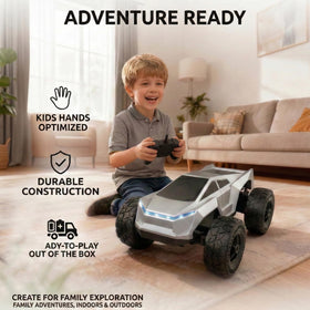 MoKasi RC vehicle rugged tires grip mud and sand.