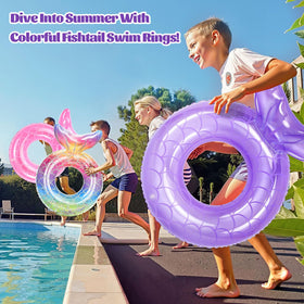 58 cm inflated MoKo swimming ring provides stable buoyancy in water