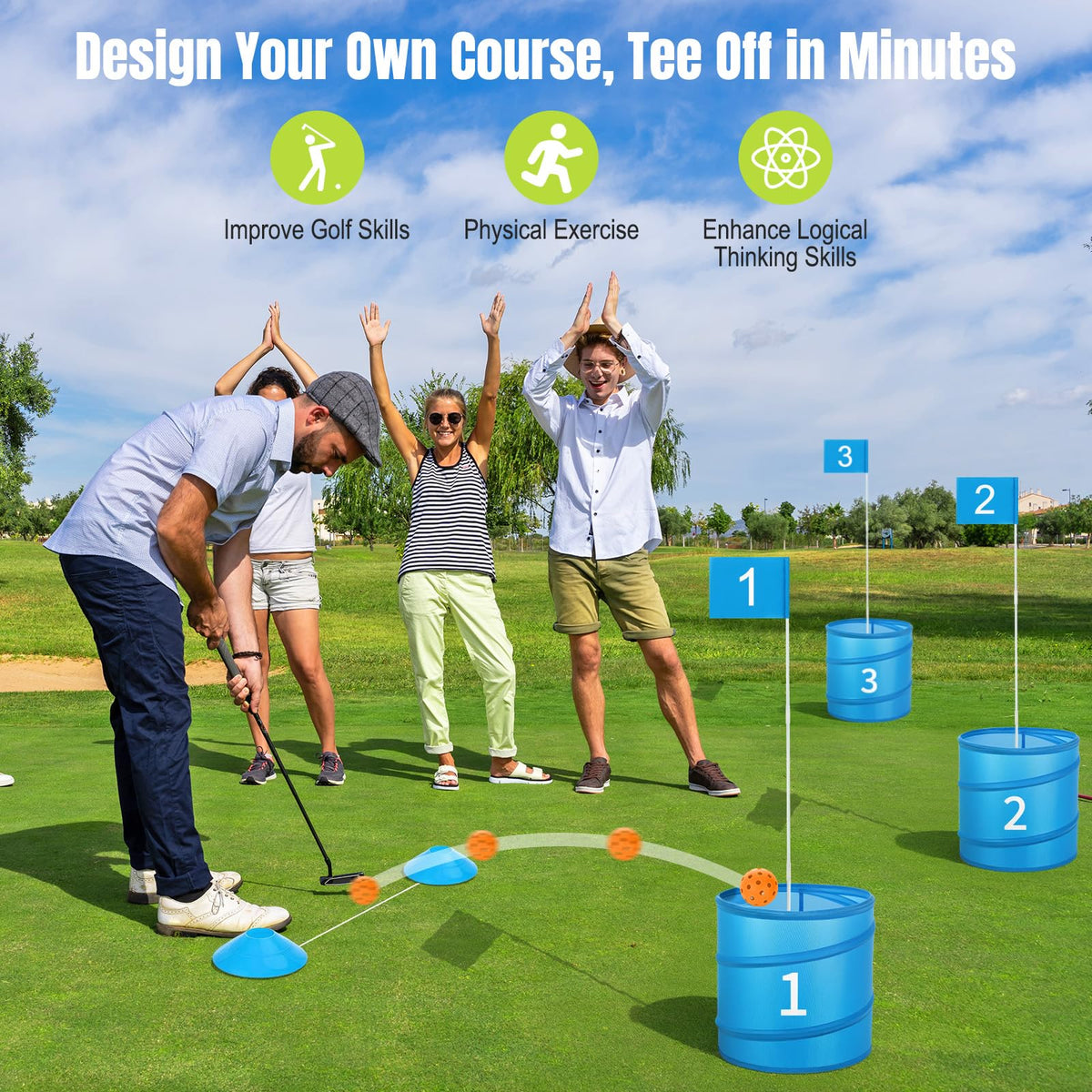 MoKo Backyard Golf Game scoreboard tracks scores during play