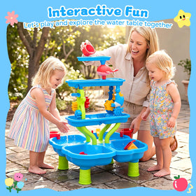 MoKo easy-assembly water table with convenient drainage for quick cleanup.