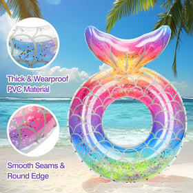 MoKo inflatable ring features easy double-valve inflation for quick setup