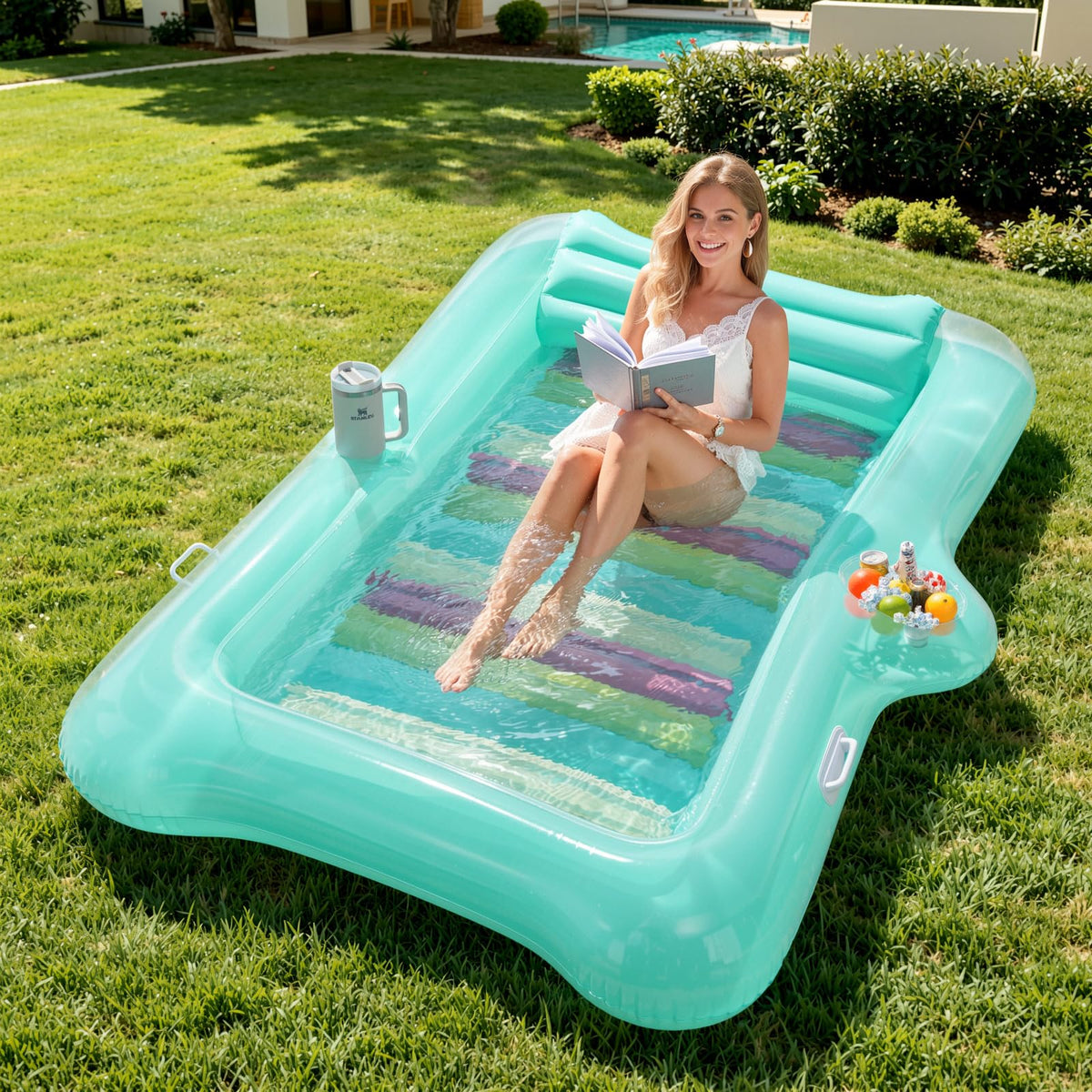 MoKo pool float 82x50 large lounger offering spacious water relaxation.