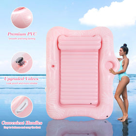 MoKo pool float features sturdy handles to stay balanced and portable after use.