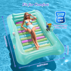 MoKo pool float with ice bar and drink holder keeps beverages reachable.
