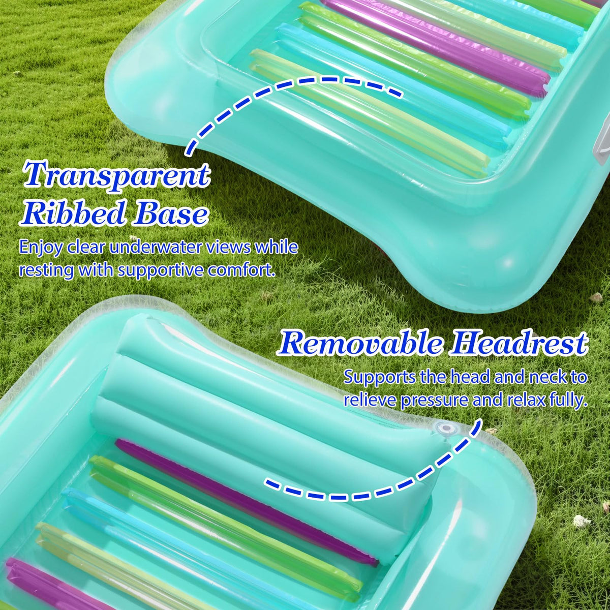 MoKo pool float with removable headrest offers versatile comfort.