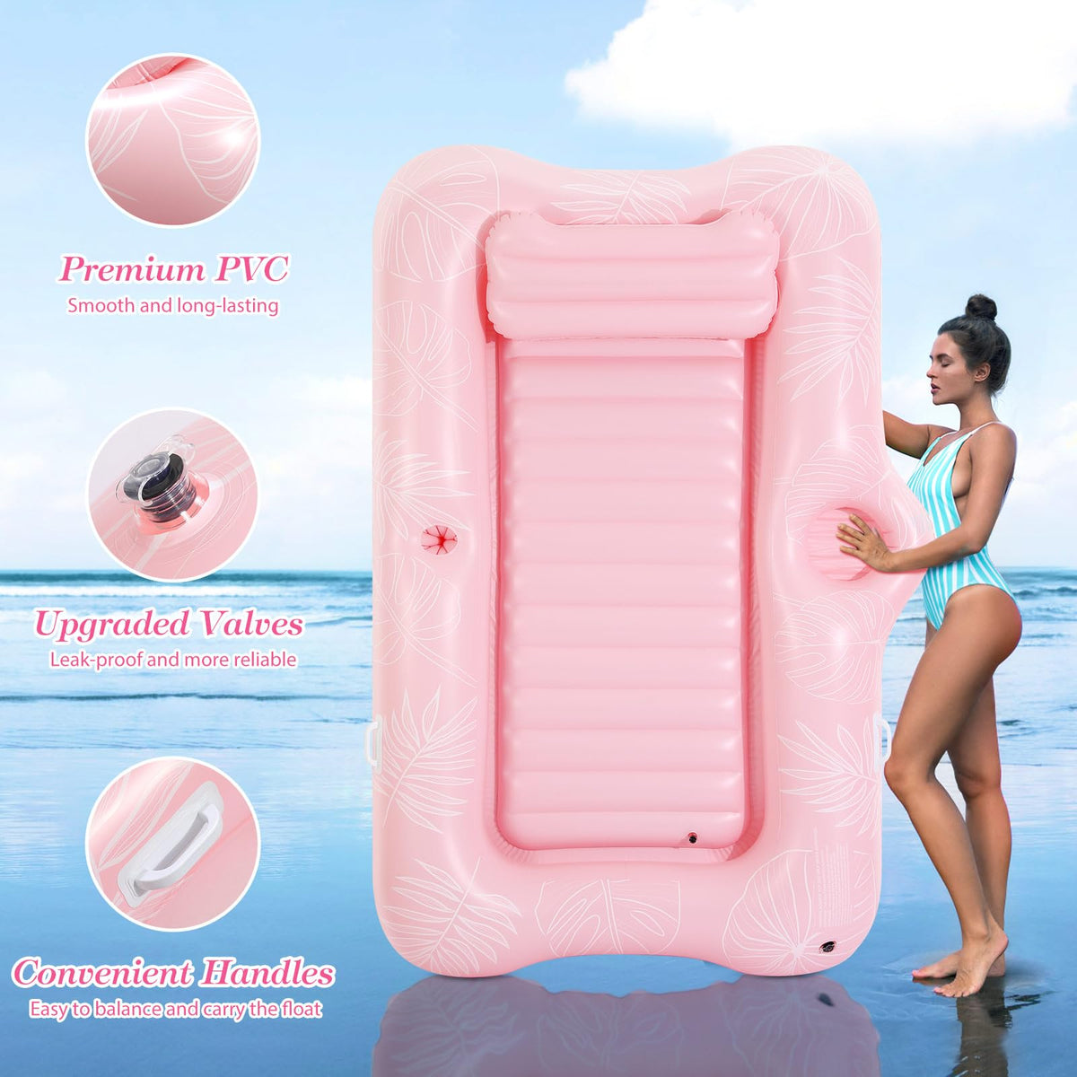 MoKo pool float versatile for beach, pool party, or backyard relaxation.