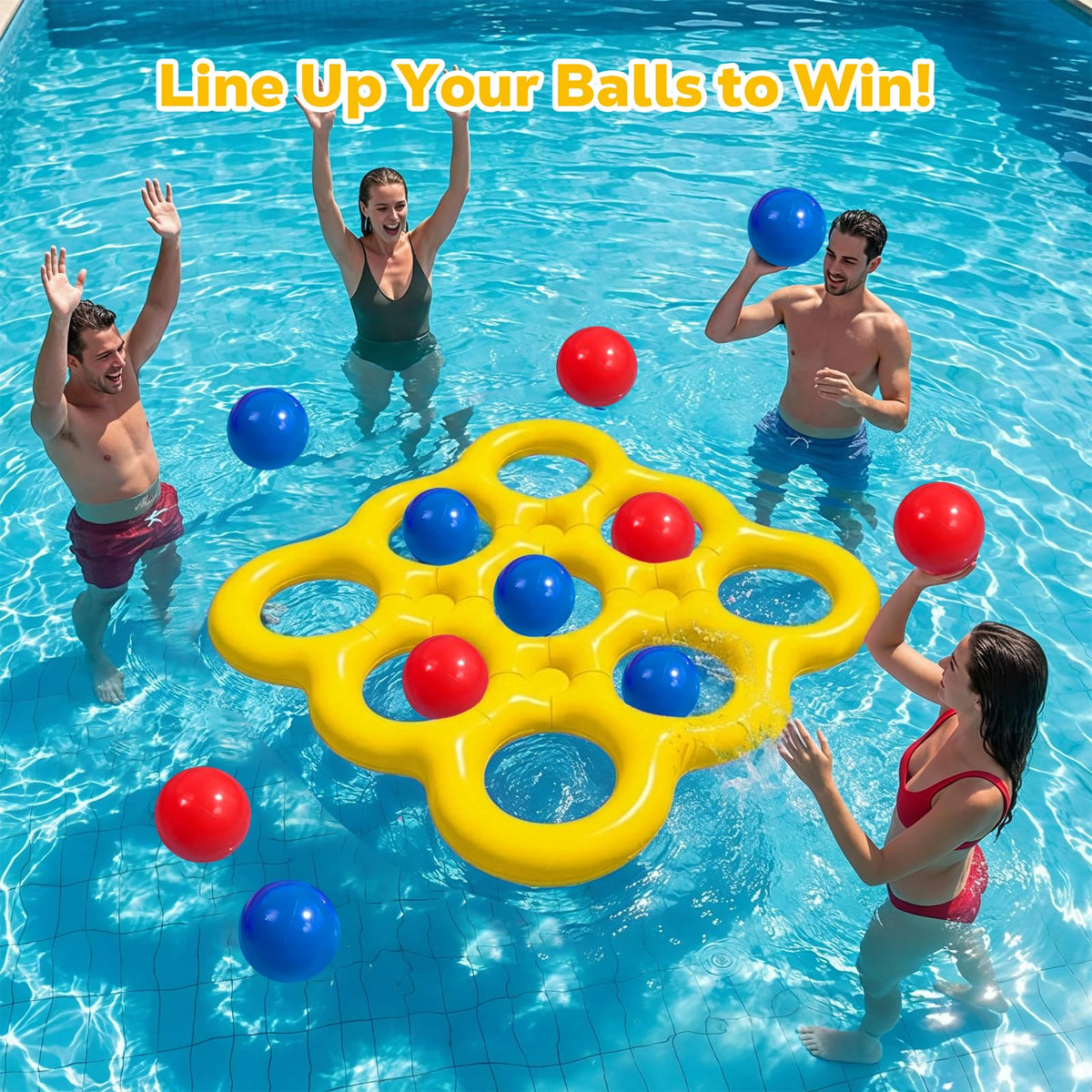 MoKo one-meter ropes to secure the Tic-Tac-Toe float