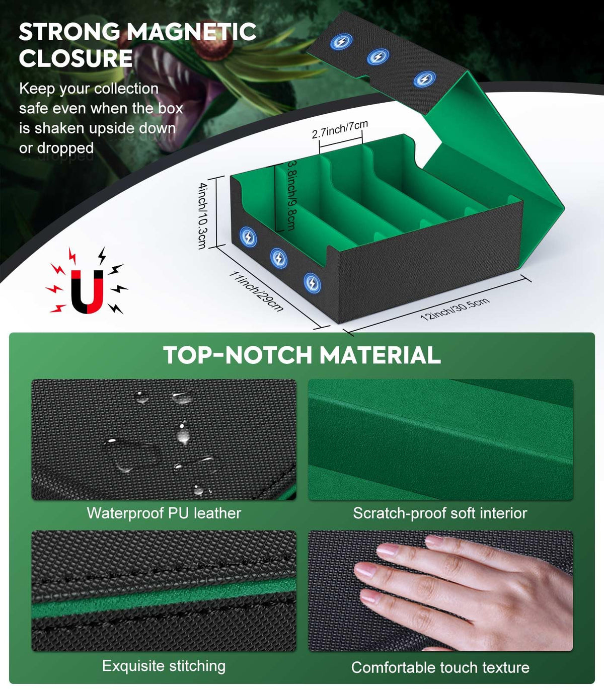 MoKo microfiber interior protecting cards from scratches.