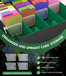 MoKo box demonstrates wide compatibility with MTG, Yu‑Gi‑Oh!, and sports cards.
