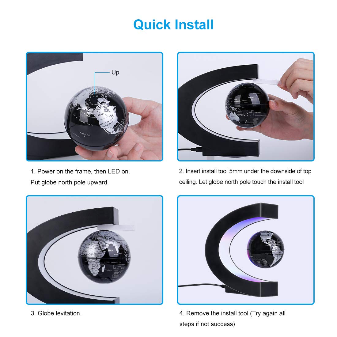 MOKOQI easy-install globe ready for quick setup