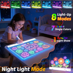 MOKOQI LED board with seven color markers for vibrant drawings