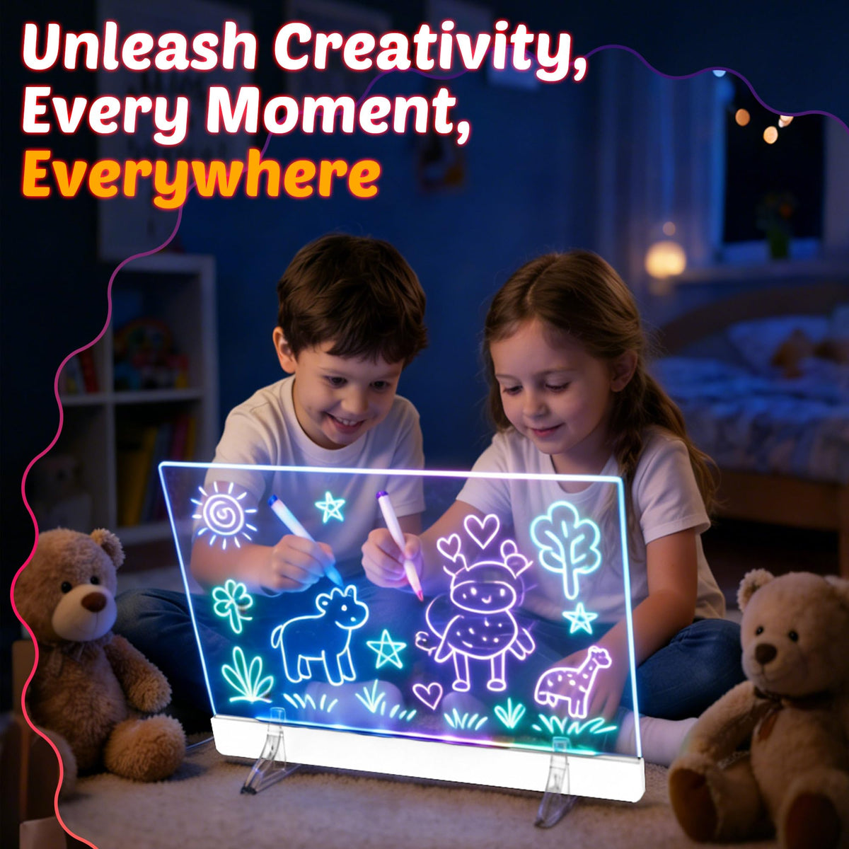 MOKOQI LED drawing board with USB-C cable for quick charging
