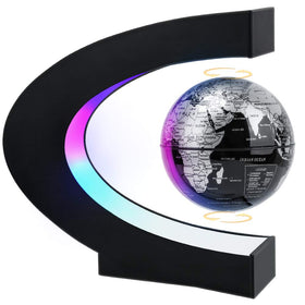 MOKOQI levitating globe with LED frame glows softly, perfect as a striking desk centerpiece