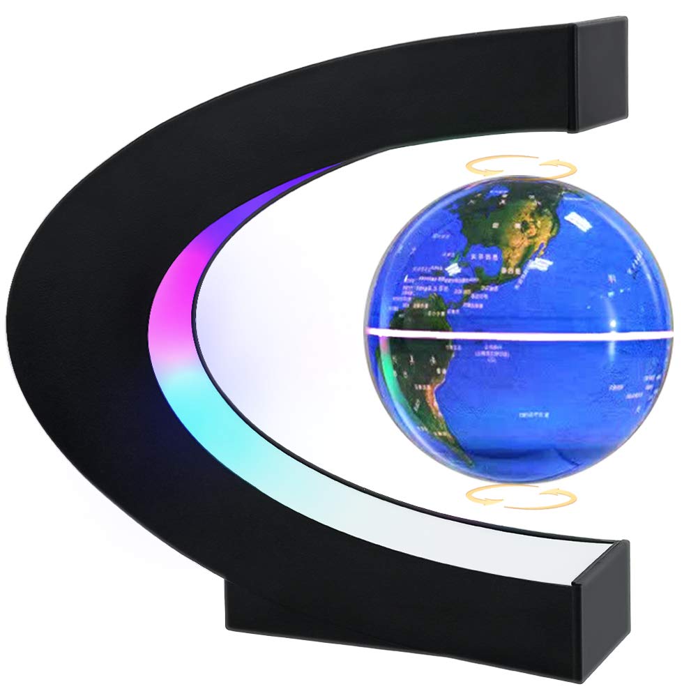 MOKOQI magnetic levitating globe in LED frame for stunning desk decor