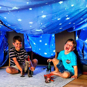 Molcey blanket fort with starry sky design sparks imaginative indoor play