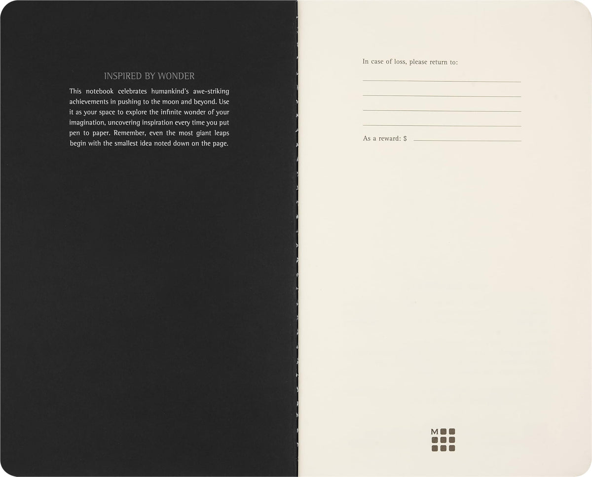 Moleskine NASA Cahier detachable last 16 sheets for easy sharing.